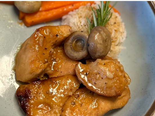 Glazed Lemon Honey Garlic Chicken