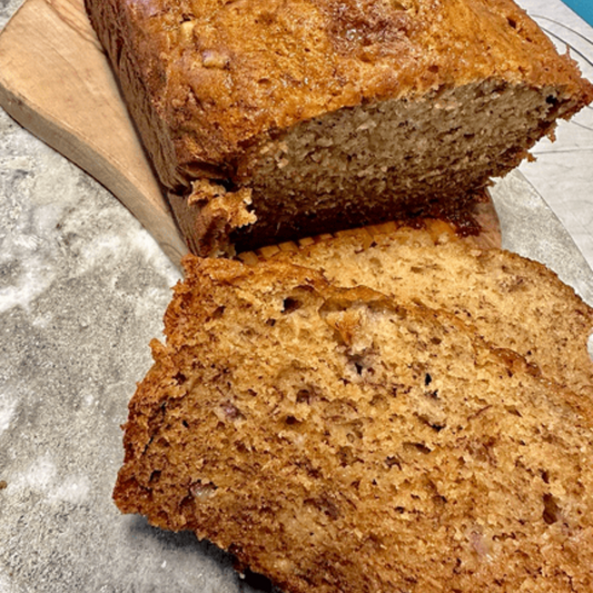 Vanilla Pumpkin Spice Honey Banana Bread