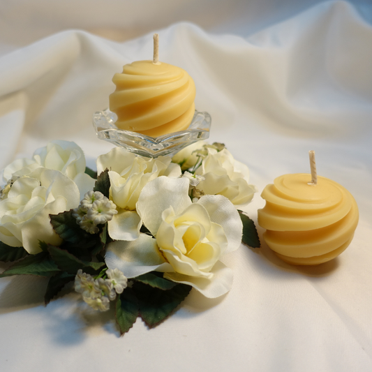 Bulk Buy Swirl Beeswax Votives - Box of 4