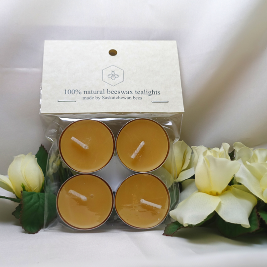 100% Pure and All Natural, Canadian Women Owned Beeswax Tealights
