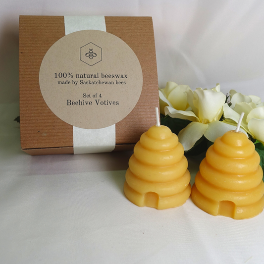 100% Pure and All Natural, Canadian Women Owned Beeswax Beehive Votive