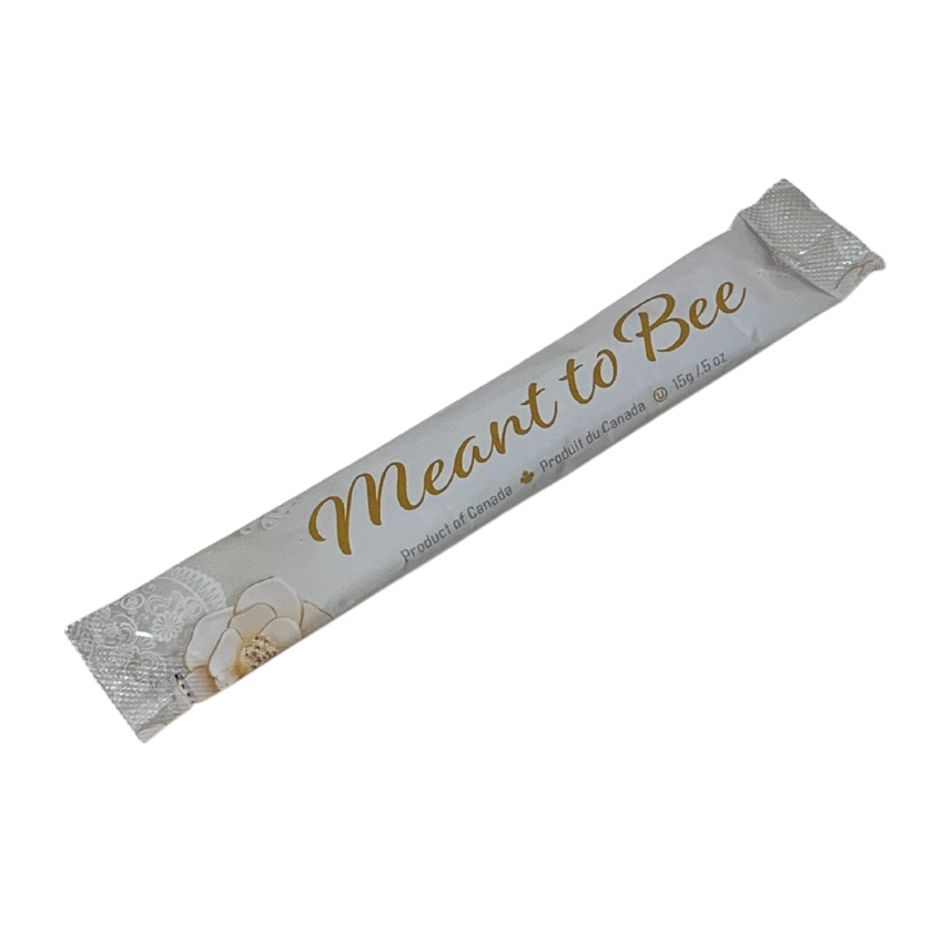 Meant to Bee Wedding favour. A 15g single-use honey sachet