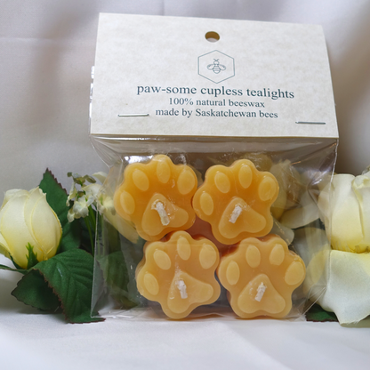 100% Pure and All Natural, Canadian Women Owned Beeswax Tealights