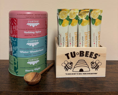 Tu-Bees Mini Squeeze Honey Wooden Display Holder