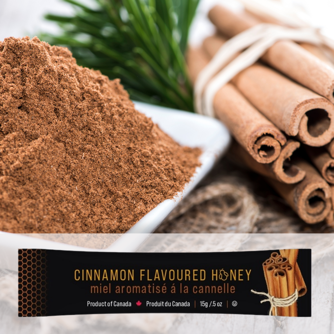 Cinnamon flavoured honey - 15g single use package